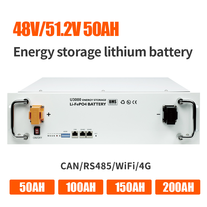 2.4kwh Batterie de stockage d'énergie Lithium Fer Phosphate 50Ah 48V