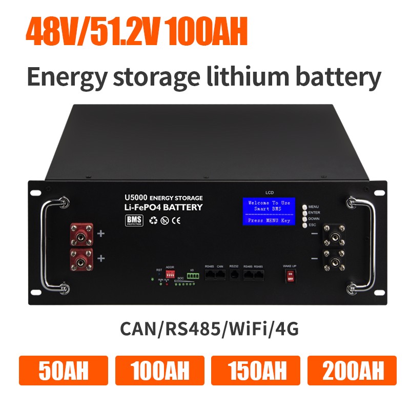 Batterie au Lithium 48V 100AH ​​4G LIFEPO4 cellule lithium ion GPS batterie de système de stockage d'énergie solaire avec SMS