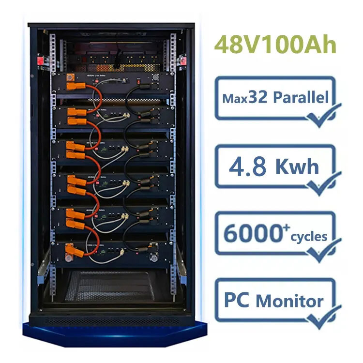 Batterie au lithium de stockage d'énergie modèle rack 48V 100AH